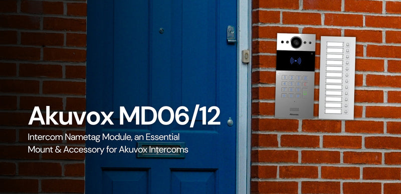 Akuvox MD06 and Akuvox MD12 intercom nametag module outdoor residential installation