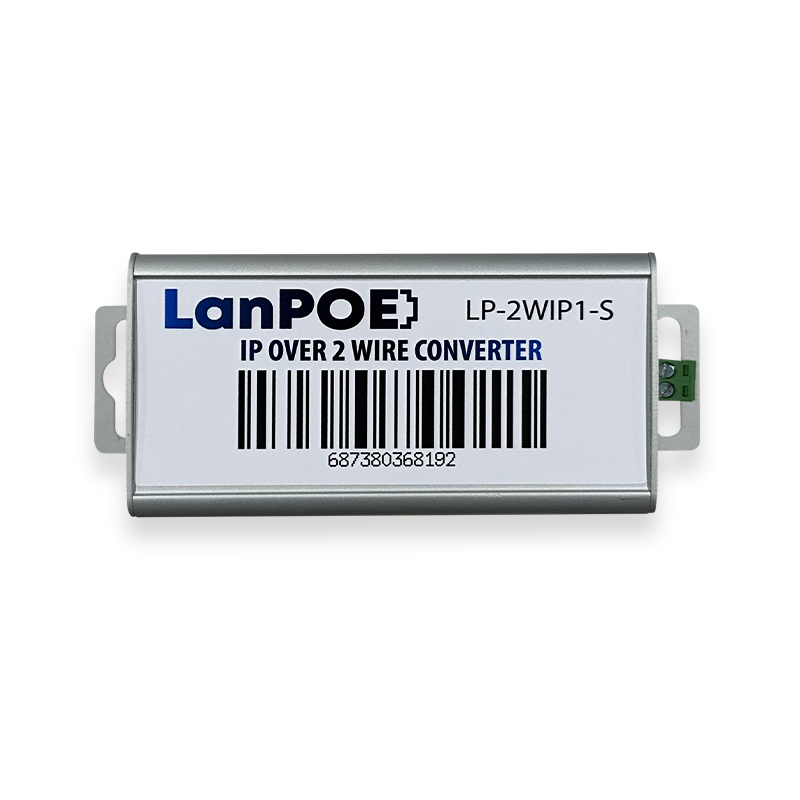 LanPoE ip 2 wire converter top side