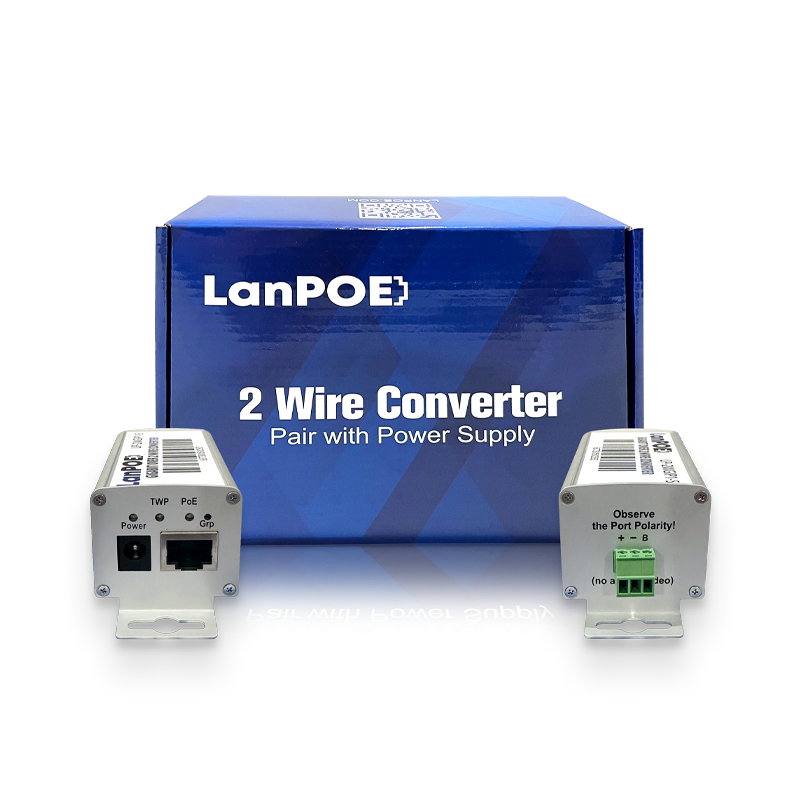 LanPoE ip 2 wire converter kit