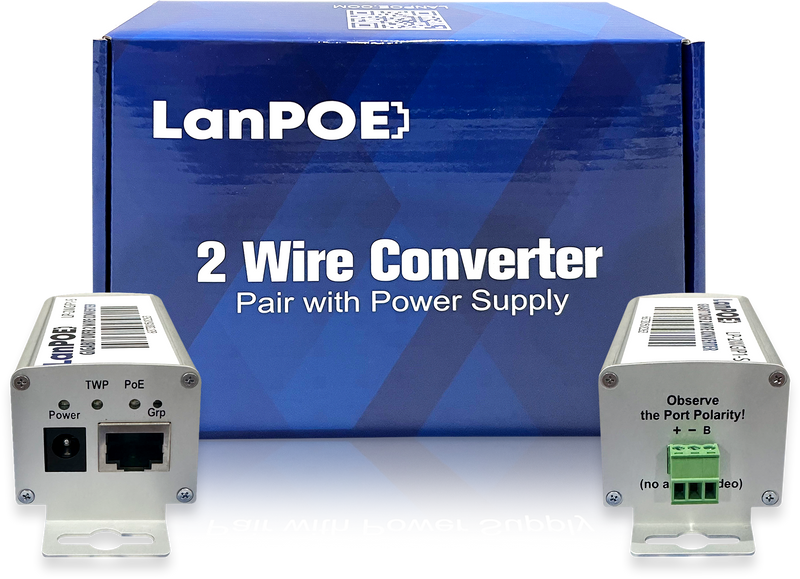 LanPoE gigabit 2 wire converter kit